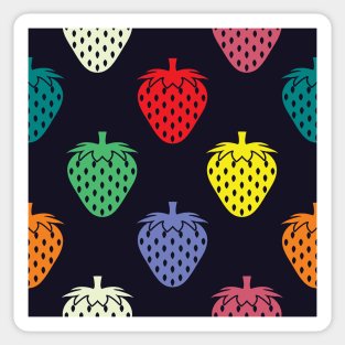 Colorful Strawberry Fruit Pattern Sticker